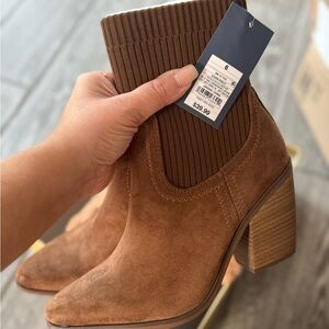 Brown Suede Ankle Boots